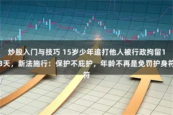 炒股入门与技巧 15岁少年追打他人被行政拘留13天，新法施行：保护不庇护，年龄不再是免罚护身符